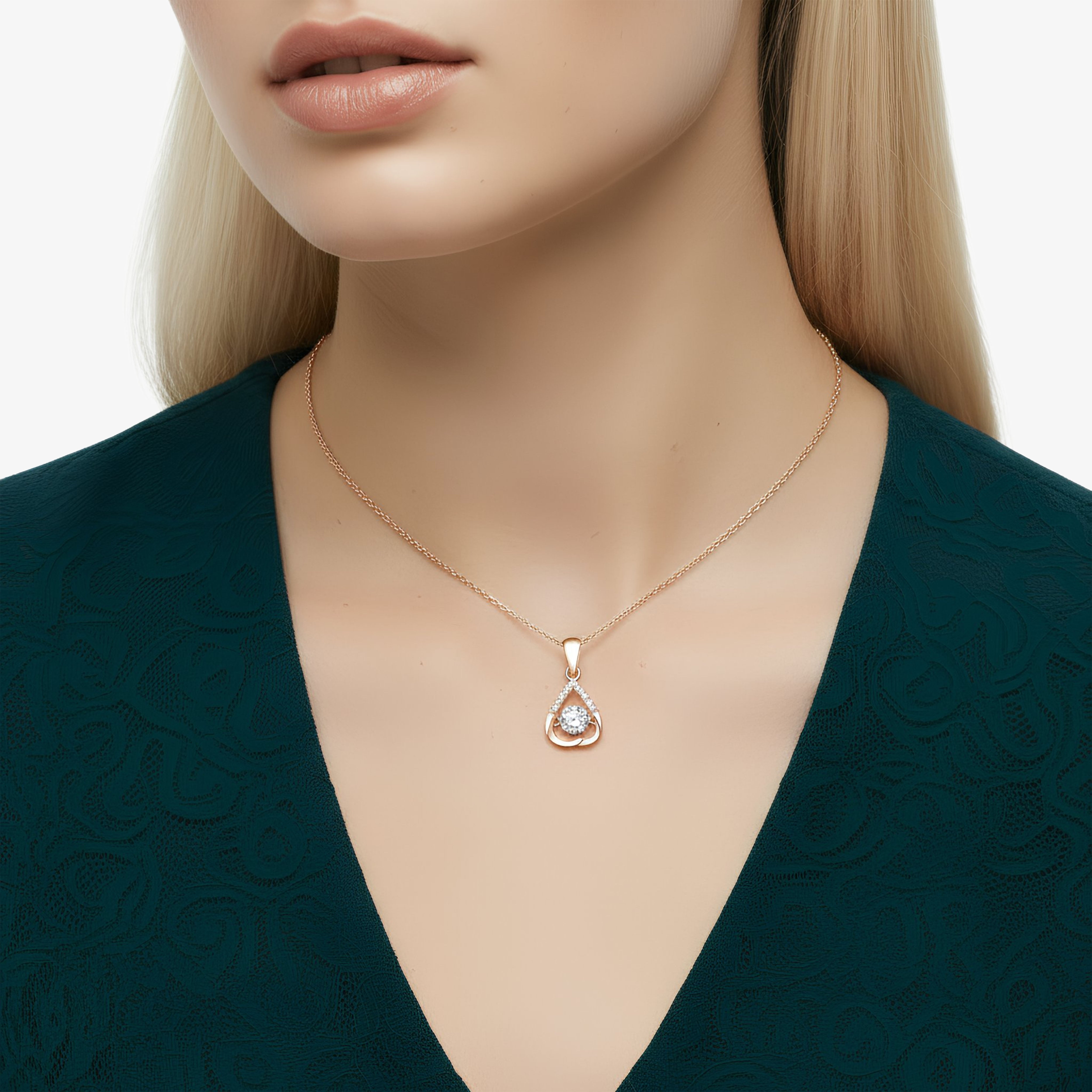 Heart pendant necklace "Hearty Shine"