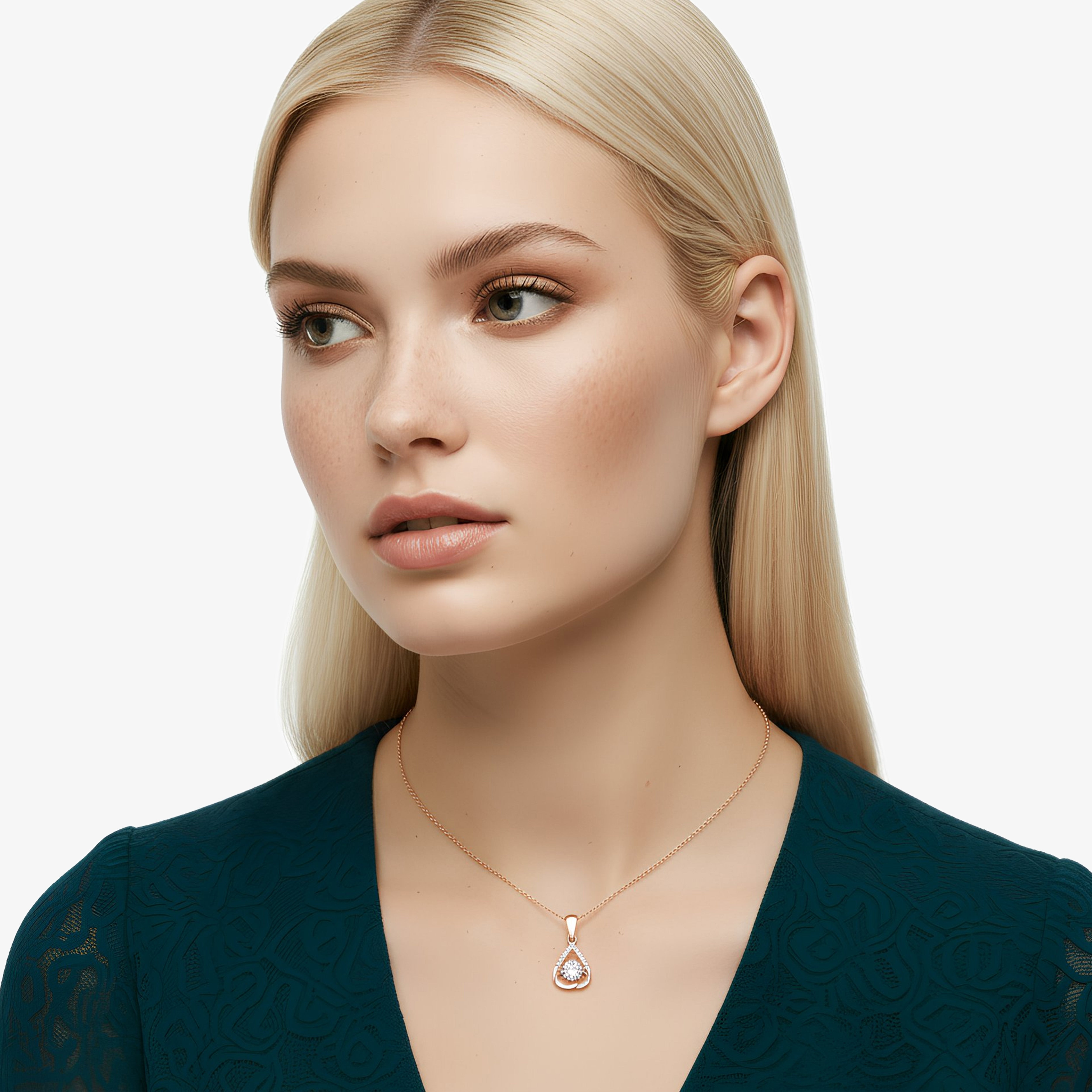 Heart pendant necklace "Hearty Shine"