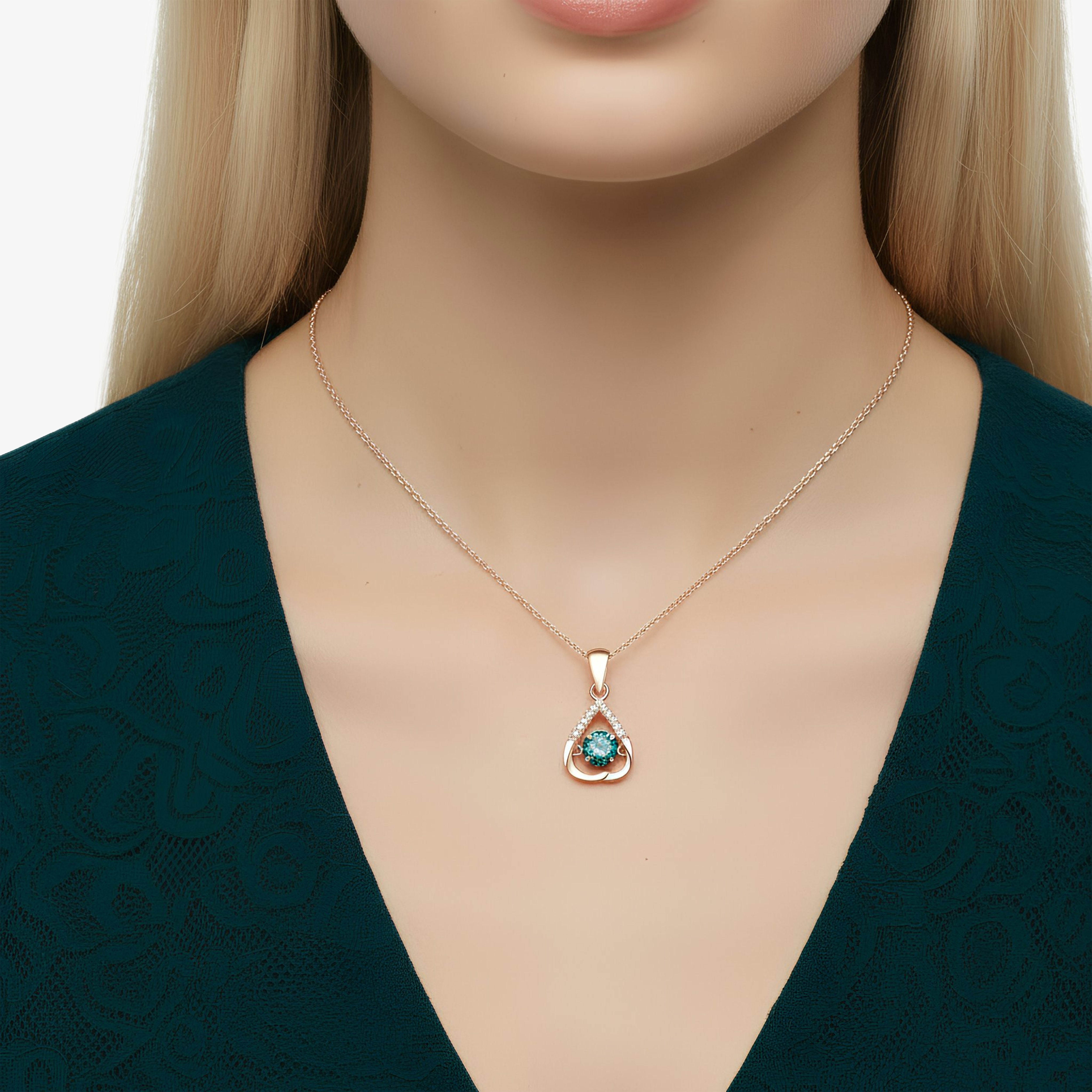 Heart pendant necklace "Hearty Shine"