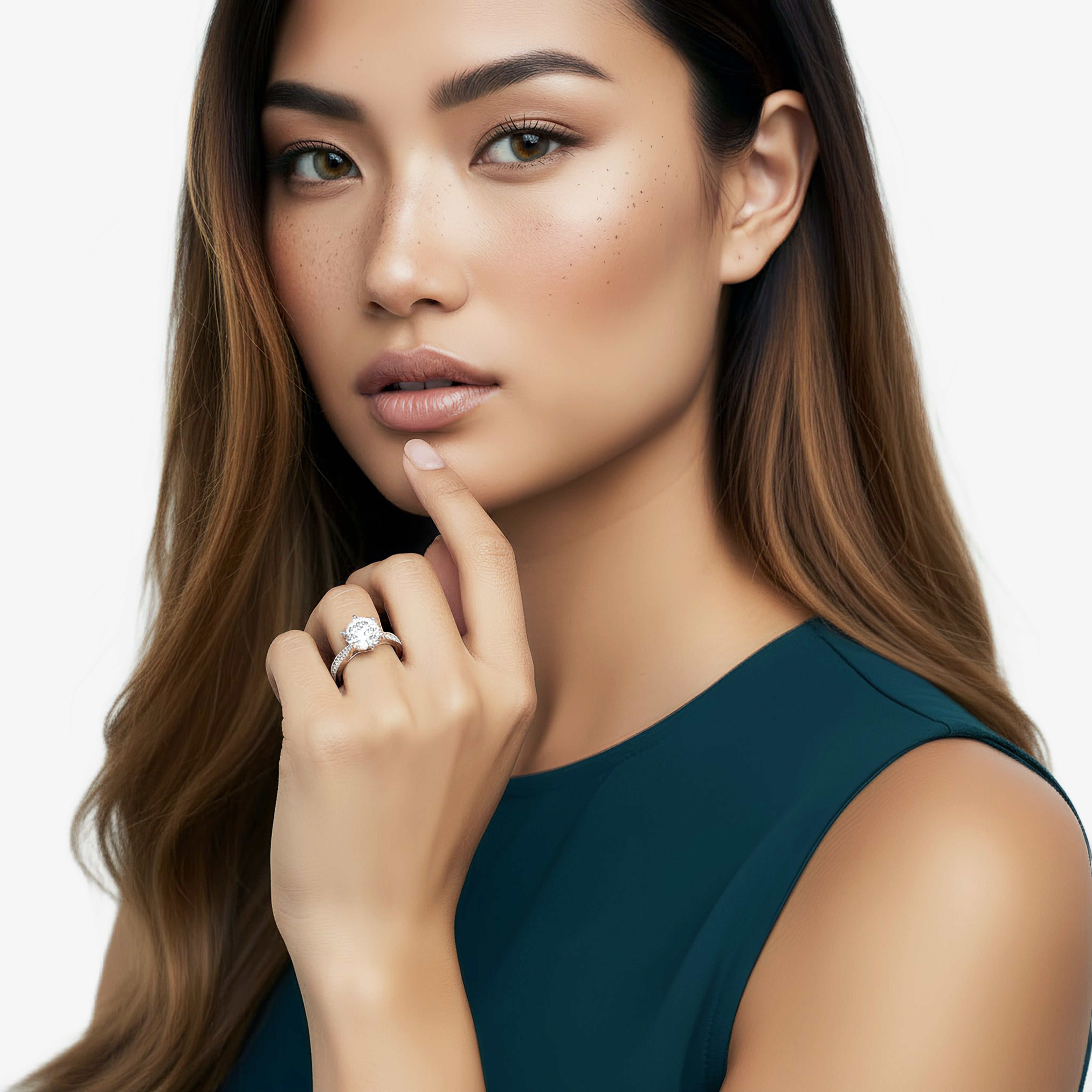 Blossom Rush: 925 silver moissanite ring