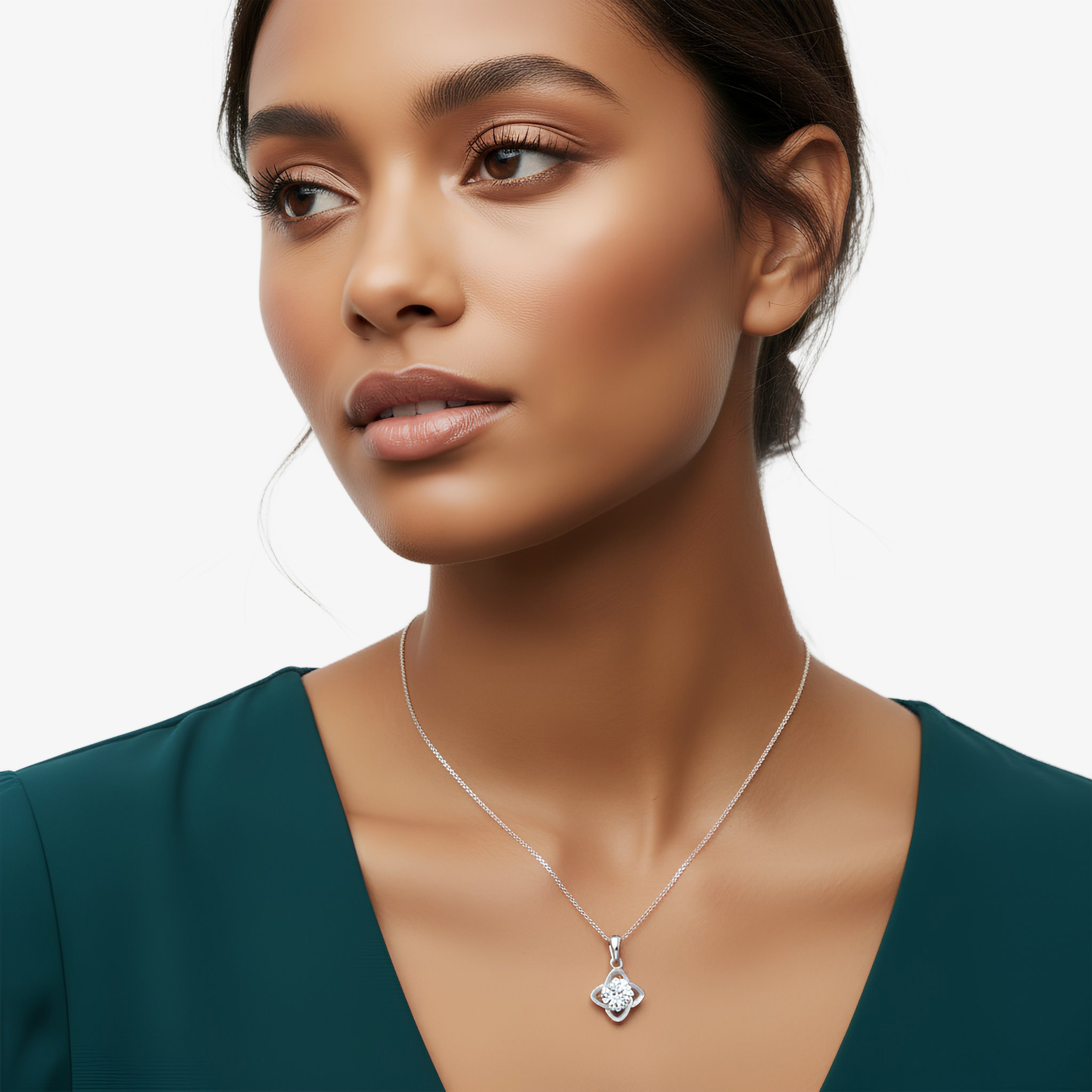 Silver 925 pendant - Classic cloverleaf necklace