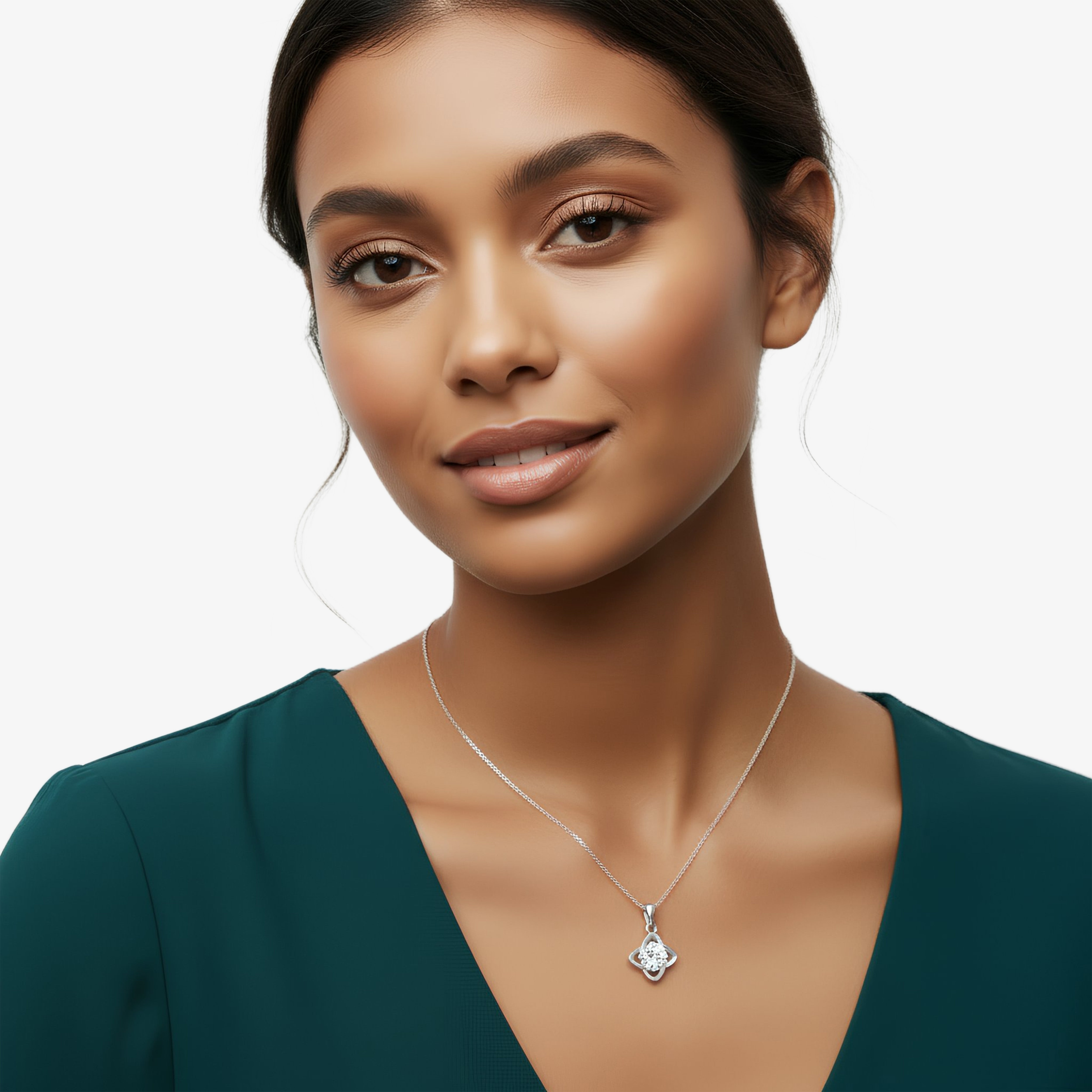 Silver 925 pendant - Classic cloverleaf necklace