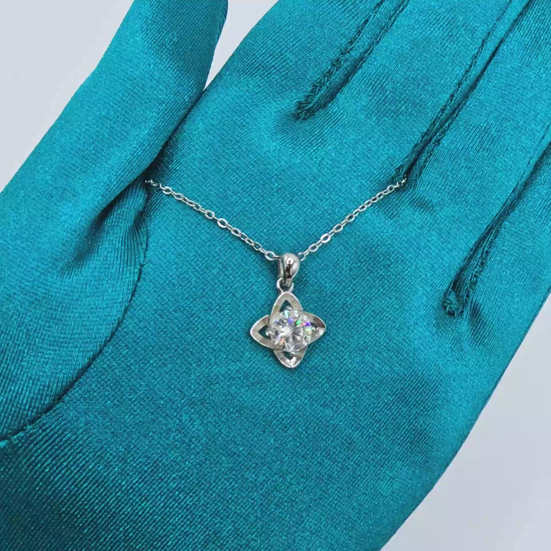 Silver 925 pendant - Classic cloverleaf necklace